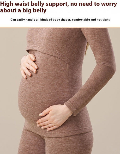 Load image into Gallery viewer, Cashmere Silk Edging Pregnant Women Warm Suit 2668south
