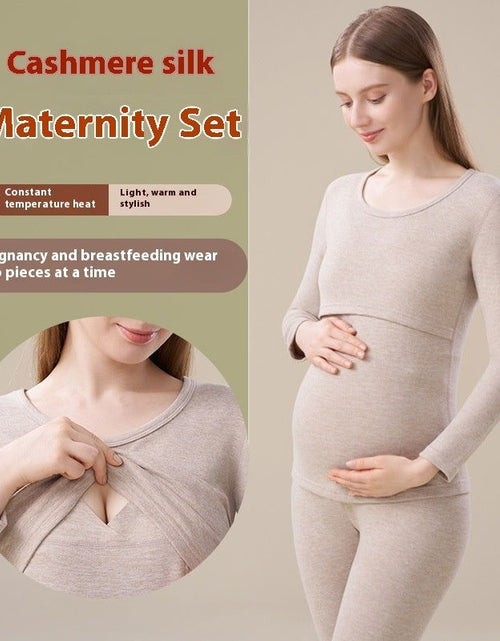 Load image into Gallery viewer, Cashmere Silk Edging Pregnant Women Warm Suit 2668south
