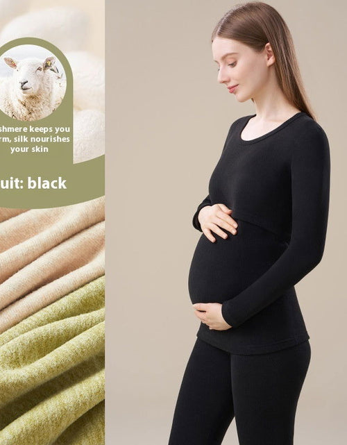 Load image into Gallery viewer, Cashmere Silk Edging Pregnant Women Warm Suit 2668south
