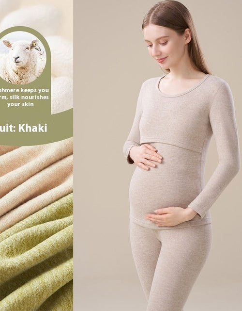 Load image into Gallery viewer, Cashmere Silk Edging Pregnant Women Warm Suit 2668south
