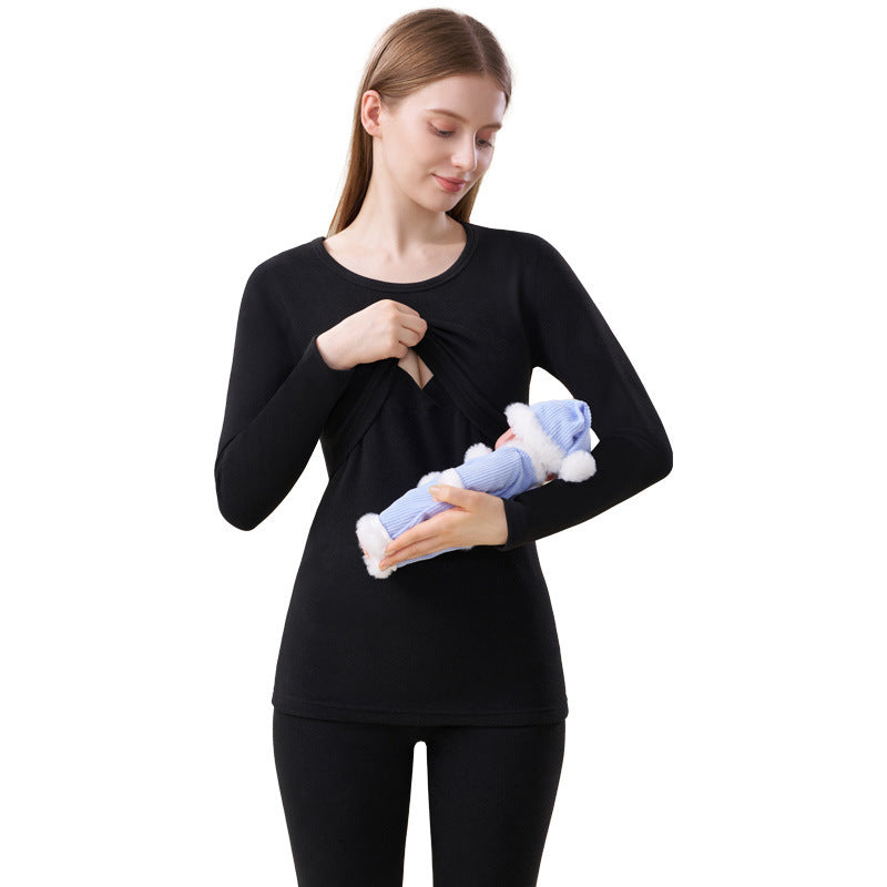 Cashmere Silk Edging Pregnant Women Warm Suit 2668south