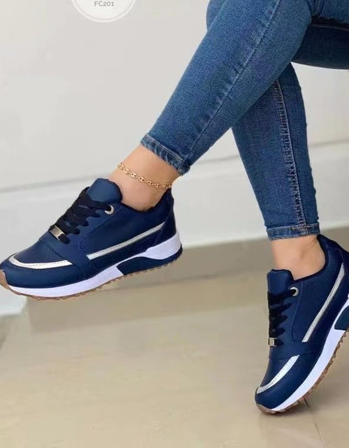 Load image into Gallery viewer, Casual Lace-up Flat Shoes Women Shallow Round Toe Sports Walking Sneakers 2668south
