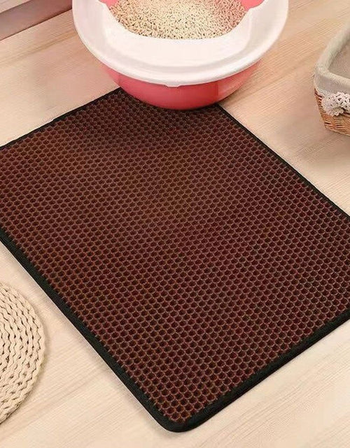 Load image into Gallery viewer, Cat Litter Mat with Gift Double Layer Waterproof Pet Litter Box Mat Non-Slip Sand Cat Pad Washable Bed Mat Clean Pad Products 2668south
