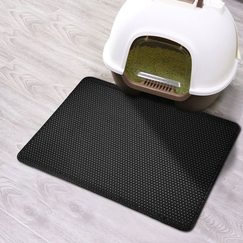 Cat Litter Mat with Gift Double Layer Waterproof Pet Litter Box Mat Non-Slip Sand Cat Pad Washable Bed Mat Clean Pad Products 2668south