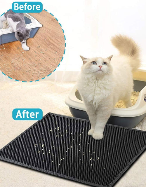 Load image into Gallery viewer, Cat Litter Mat with Gift Double Layer Waterproof Pet Litter Box Mat Non-Slip Sand Cat Pad Washable Bed Mat Clean Pad Products 2668south
