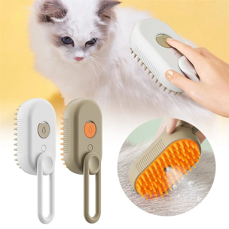 Cat Steam Brush Steamy Dog Brush 3 In 1 Electric Spray Cat Hair Brushes For Massage Pet Grooming Comb Hair Removal Combs Pet Products 2668south