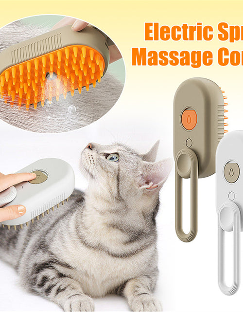 Load image into Gallery viewer, Cat Steam Brush Steamy Dog Brush 3 In 1 Electric Spray Cat Hair Brushes For Massage Pet Grooming Comb Hair Removal Combs Pet Products 2668south
