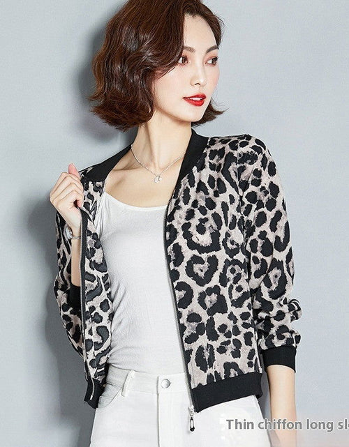 Load image into Gallery viewer, Chiffon Shirt Leopard Print Printed Sunscreen Air Conditioning Jacket Cardigan 2668south
