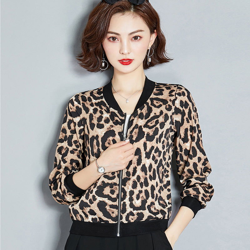 Chiffon Shirt Leopard Print Printed Sunscreen Air Conditioning Jacket Cardigan 2668south