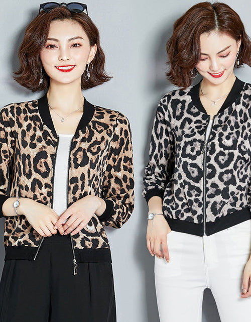 Load image into Gallery viewer, Chiffon Shirt Leopard Print Printed Sunscreen Air Conditioning Jacket Cardigan 2668south
