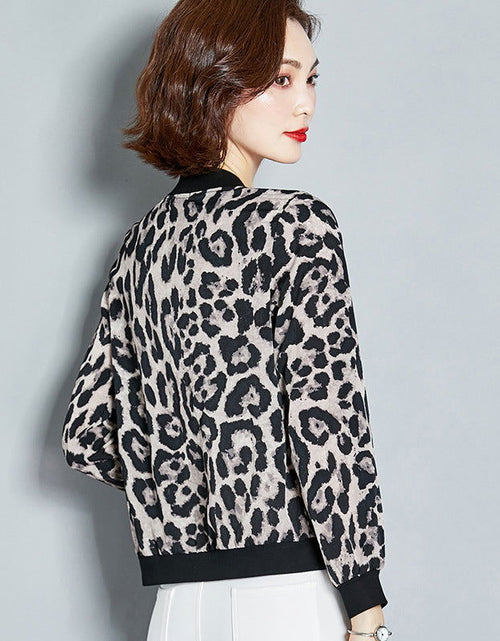 Load image into Gallery viewer, Chiffon Shirt Leopard Print Printed Sunscreen Air Conditioning Jacket Cardigan 2668south
