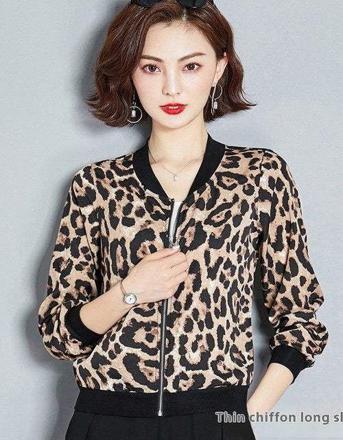 Load image into Gallery viewer, Chiffon Shirt Leopard Print Printed Sunscreen Air Conditioning Jacket Cardigan 2668south
