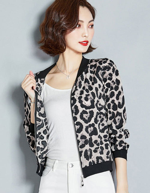 Load image into Gallery viewer, Chiffon Shirt Leopard Print Printed Sunscreen Air Conditioning Jacket Cardigan 2668south
