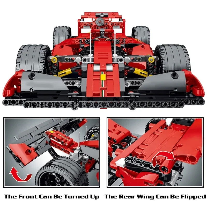 City F1 Technical Sport Cars Building Blocks Formula 1 Super Speed Racing Vehicle MOC Bricks Toys for Kids Boyfriend Gifts 2668south