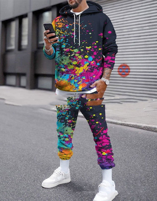 Load image into Gallery viewer, Colorful 3D Number Splash Camouflage Printing Suit 2668south
