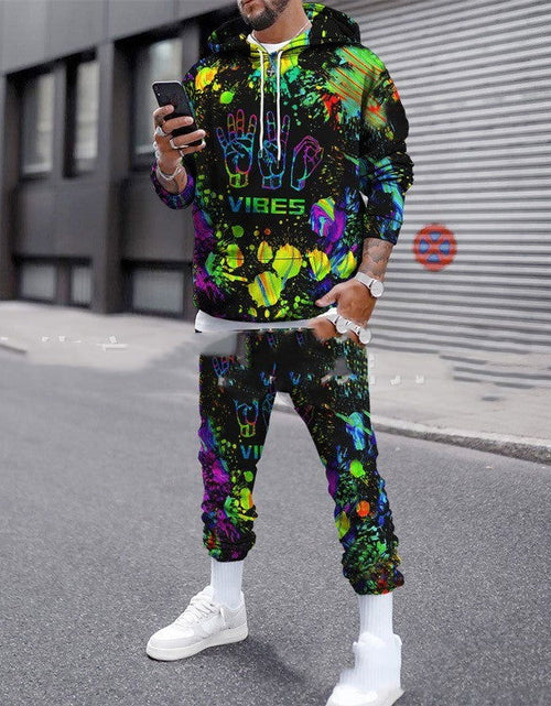 Load image into Gallery viewer, Colorful 3D Number Splash Camouflage Printing Suit 2668south
