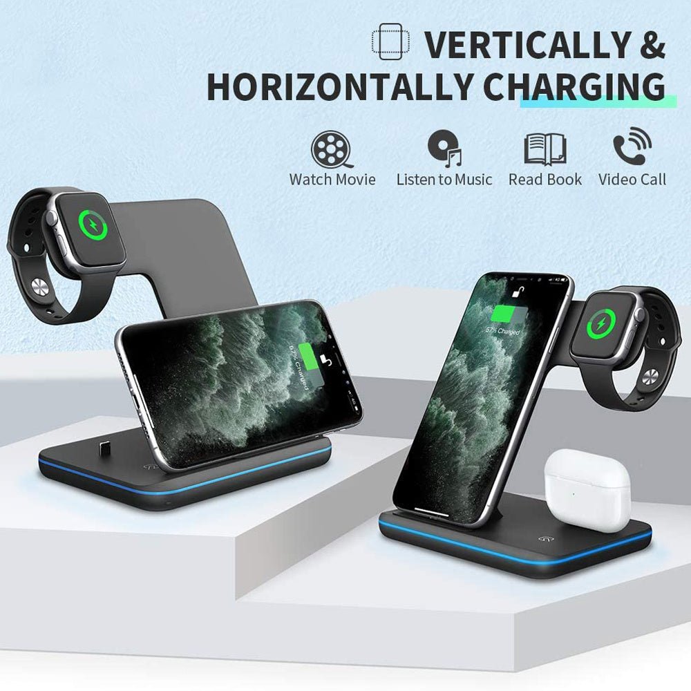 Compatible Mobile Phone Watch Earphone Wireless Charger 3 In 1 Wireless Charger Stand 2668south