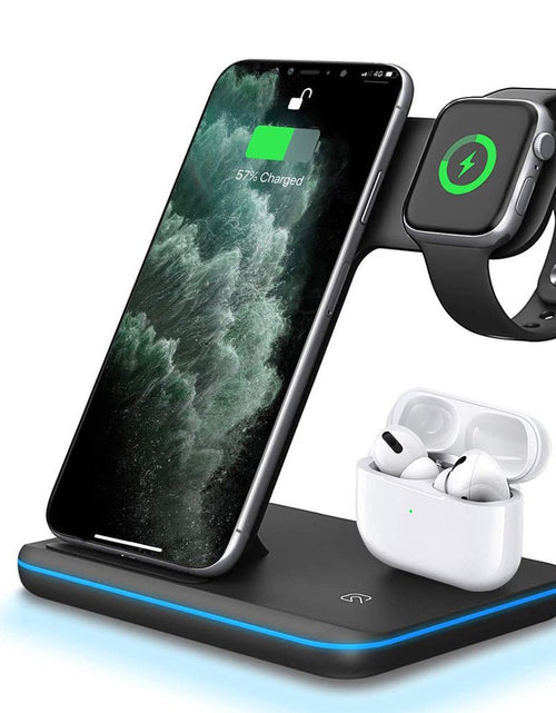 Load image into Gallery viewer, Compatible Mobile Phone Watch Earphone Wireless Charger 3 In 1 Wireless Charger Stand 2668south
