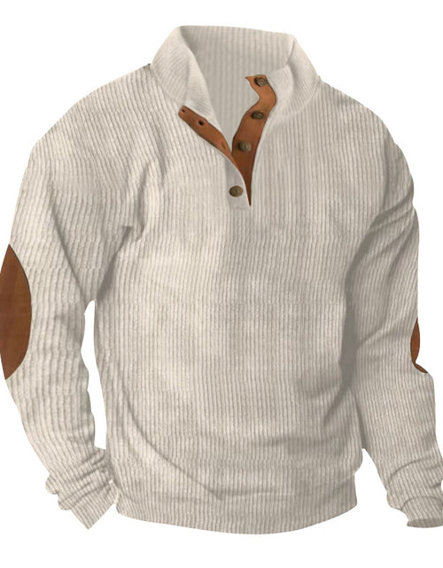 Load image into Gallery viewer, Corduroy Casual Stand Collar Long-sleeved Sweater 2668south
