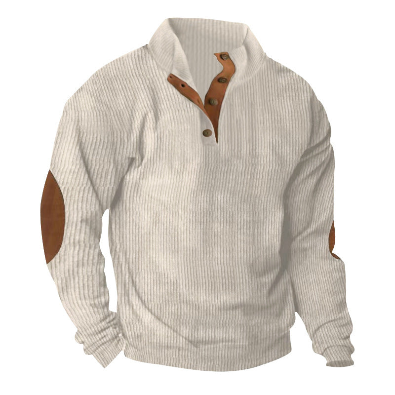 Corduroy Casual Stand Collar Long-sleeved Sweater 2668south