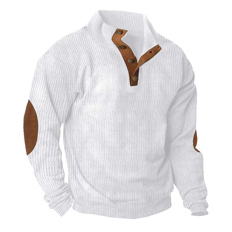 Corduroy Casual Stand Collar Long-sleeved Sweater 2668south