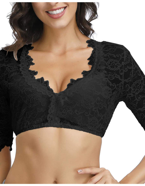 Load image into Gallery viewer, Cross-border Base Lace Stitching Small Shirt Top 2668south
