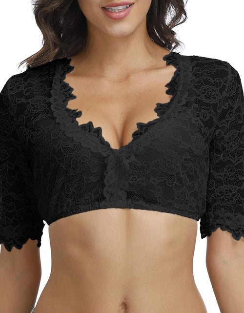 Load image into Gallery viewer, Cross-border Base Lace Stitching Small Shirt Top 2668south
