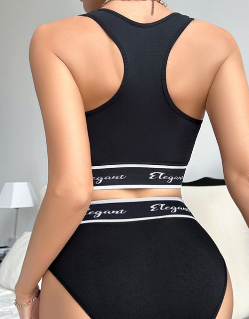 Load image into Gallery viewer, Cross-border Underwear Suit Push Up Breast Holding Top Support Full Cup Sport Letters Bra 2668south
