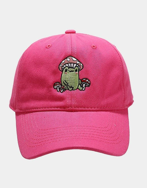 Load image into Gallery viewer, Cute Cartoon Frog Mushroom Embroidered Baseball Cap 2668south
