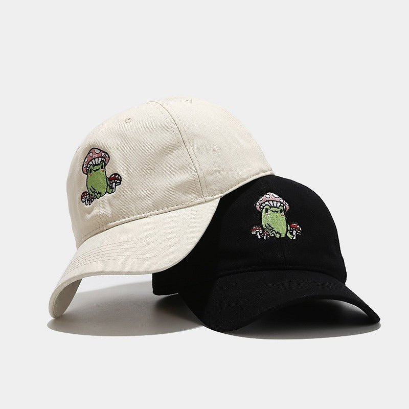 Cute Cartoon Frog Mushroom Embroidered Baseball Cap 2668south