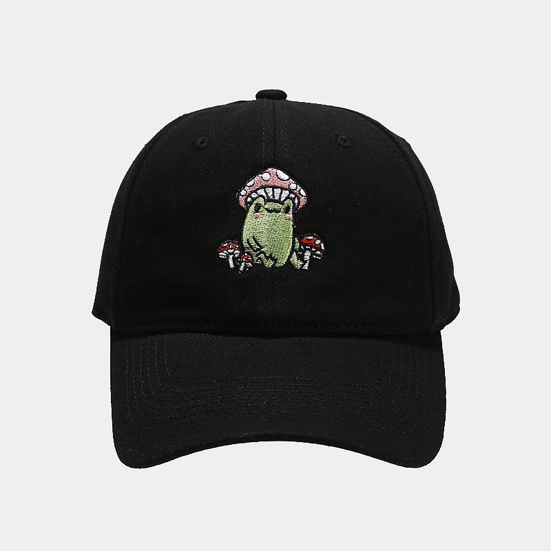 Cute Cartoon Frog Mushroom Embroidered Baseball Cap 2668south