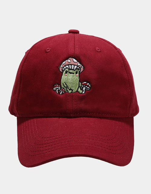 Load image into Gallery viewer, Cute Cartoon Frog Mushroom Embroidered Baseball Cap 2668south
