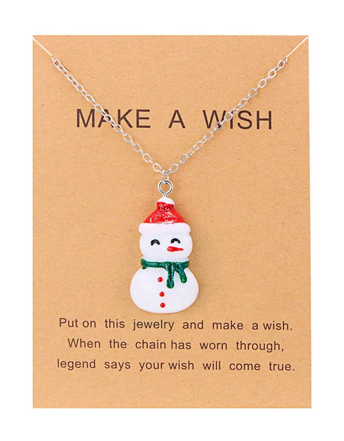 Load image into Gallery viewer, Cute Cartoon Resin Necklace Christmas Snowman Santa Claus Pendant Clavicle Chain Necklace For Women Jewelry 2668south
