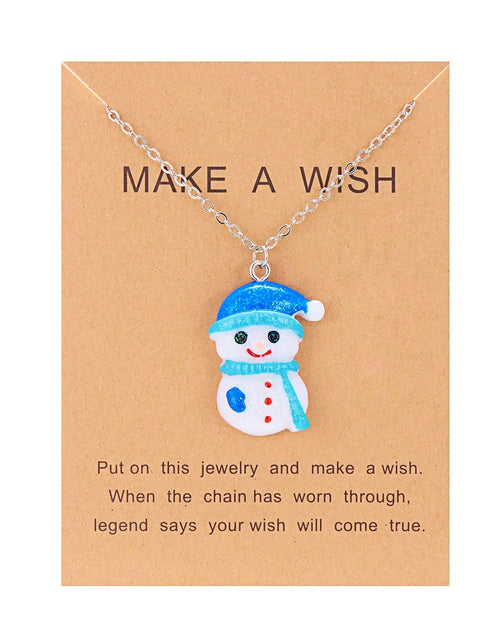 Load image into Gallery viewer, Cute Cartoon Resin Necklace Christmas Snowman Santa Claus Pendant Clavicle Chain Necklace For Women Jewelry 2668south
