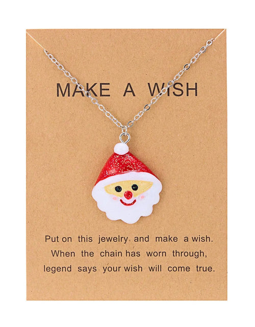 Load image into Gallery viewer, Cute Cartoon Resin Necklace Christmas Snowman Santa Claus Pendant Clavicle Chain Necklace For Women Jewelry 2668south
