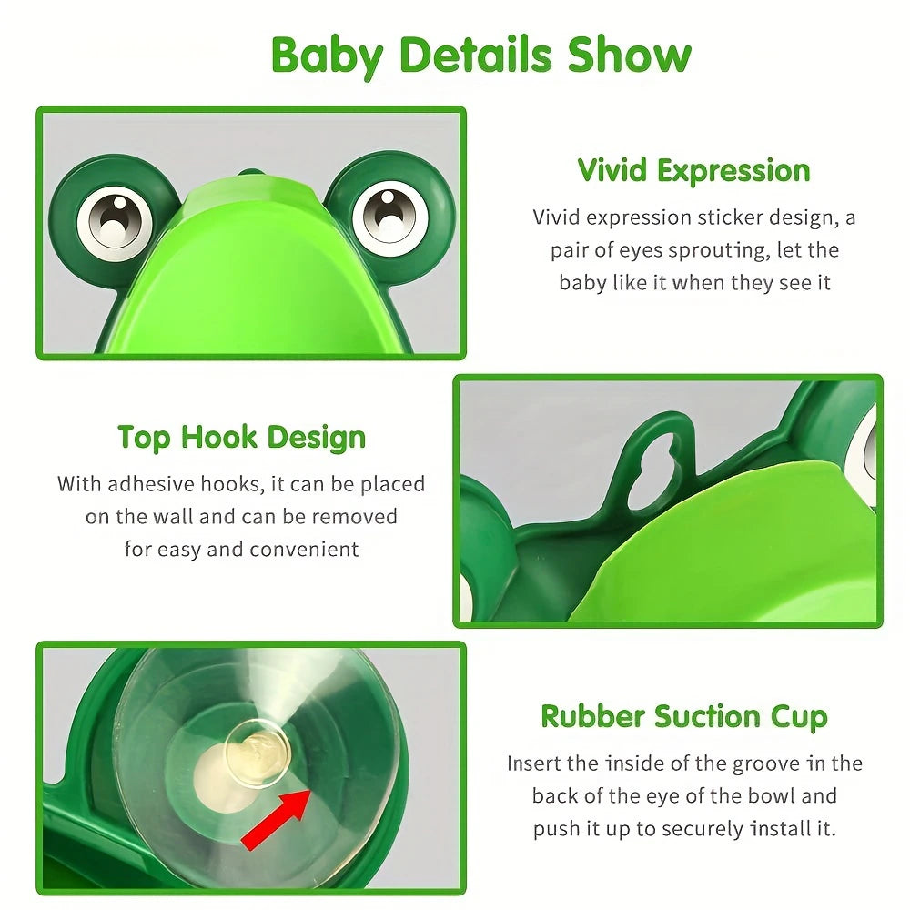 Cute Frog Potty Training Urinal Boy with Fun Aiming Target, Toilet Urinal Trainer, Children Stand Vertical Pee Infant Toddler 2668south