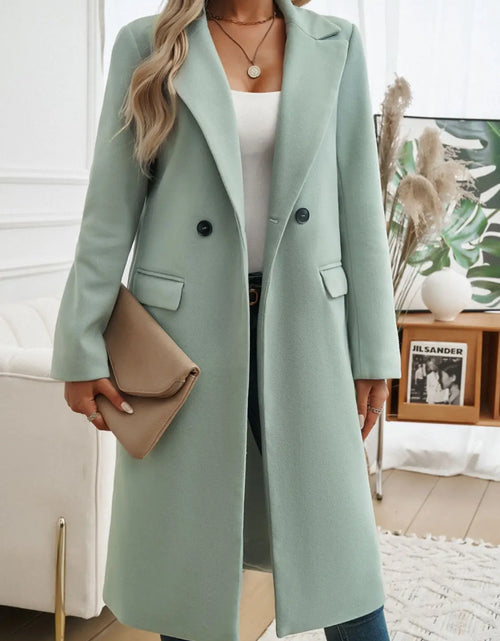 Load image into Gallery viewer, Devine Pocketed Collared Neck Long Sleeve Coat 2668south
