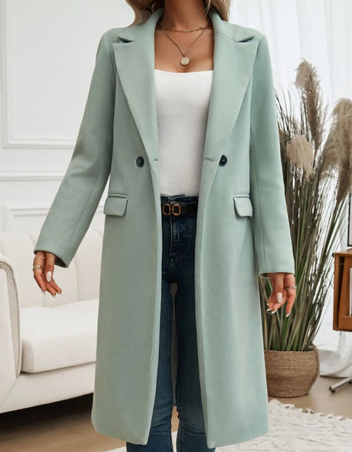 Load image into Gallery viewer, Devine Pocketed Collared Neck Long Sleeve Coat 2668south
