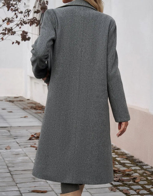 Load image into Gallery viewer, Devine Pocketed Collared Neck Long Sleeve Coat 2668south
