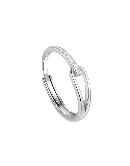 Load image into Gallery viewer, Difeng 999 Sterling Silver Light Luxury Minority Frosted Ring 2668south
