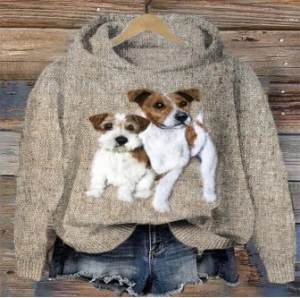 Digital Printing Dog Pattern Sweater Men 2668south