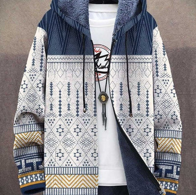 Digital Printing Zipper Hooded Cotton Jacket 2668south