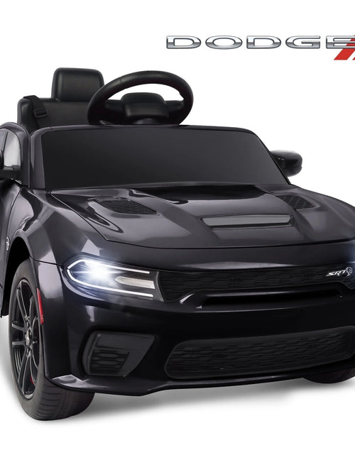 Load image into Gallery viewer, Dodge Electric Ride on Cars for Kids, 12 V Licensed Dodge Charger SRT Powered Ride on Toys Cars with Parent Remote Control, Electric Car for Girls 3-5 W/Music Player/Led Headlights/Safety Belt, Black 2668south
