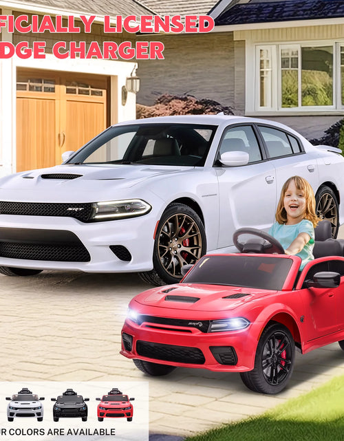 Load image into Gallery viewer, Dodge Electric Ride on Cars for Kids, 12V Licensed Dodge Charger SRT Powered Ride on Toys Cars with Parent Remote Control, Electric Car for Girls 3-5 W/Music Player/Led Headlights/Safety Belt, Red 2668south
