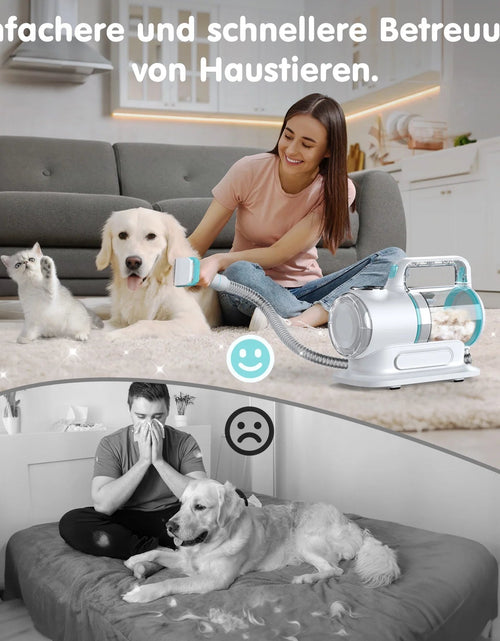 Load image into Gallery viewer, Dog Grooming Kit Vacuum, 6 in 1 Pet Grooming Vacuum, 11000PA Dog Clippers for Grooming, Dog Vacuum for Shedding Grooming, Suction 99% Dog Hair, Low Noise Pet Vacuum Grooming Kit for Dog Cat 2668south
