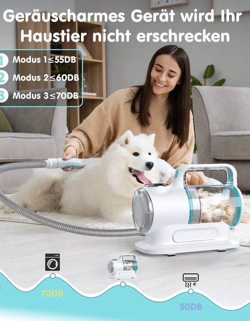 Load image into Gallery viewer, Dog Grooming Kit Vacuum, 6 in 1 Pet Grooming Vacuum, 11000PA Dog Clippers for Grooming, Dog Vacuum for Shedding Grooming, Suction 99% Dog Hair, Low Noise Pet Vacuum Grooming Kit for Dog Cat 2668south
