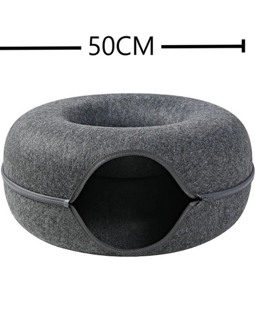 Load image into Gallery viewer, Donut Pet Cat Tunnel Interactive Play Toy Cat Bed Dual Use Ferrets Rabbit Bed Tunnels Indoor Toys Cats House Kitten Training Toy 2668south
