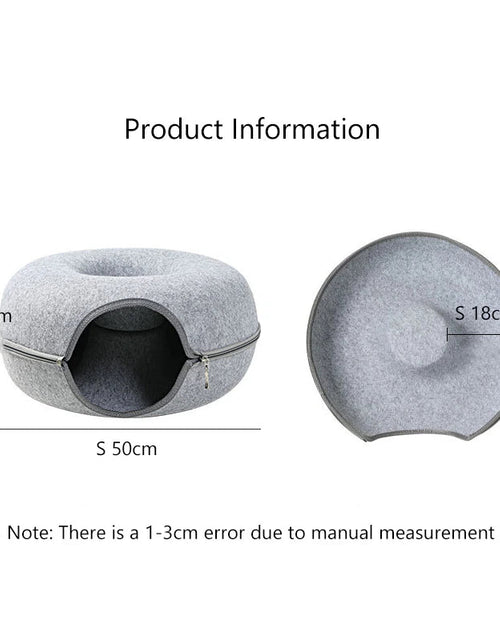 Load image into Gallery viewer, Donut Pet Cat Tunnel Interactive Play Toy Cat Bed Dual Use Ferrets Rabbit Bed Tunnels Indoor Toys Cats House Kitten Training Toy 2668south
