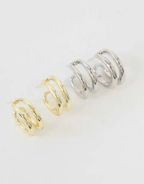 Load image into Gallery viewer, Double Hoop Earrings 2668south
