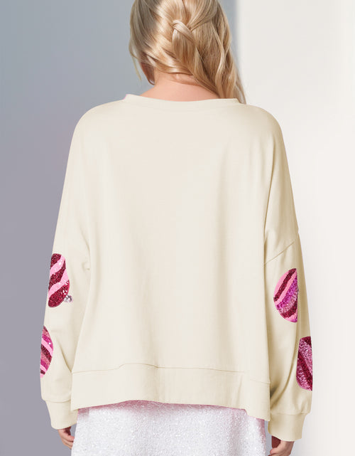 Load image into Gallery viewer, Double Take Sequin Round Neck Long Sleeve Sweatshirt 2668south
